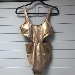 Aerie Bathing Suit Rose Gold NWT